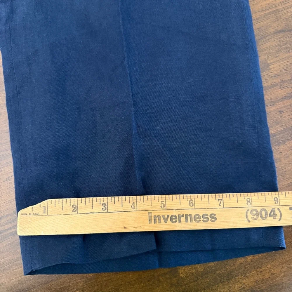 Polo Ralph Lauren Preston Fit Navy Blue Linen Silk Cotton Pants Mens 40x30